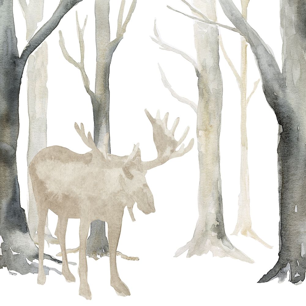 Winter Forest Moose art print by Tara Reed for $57.95 CAD