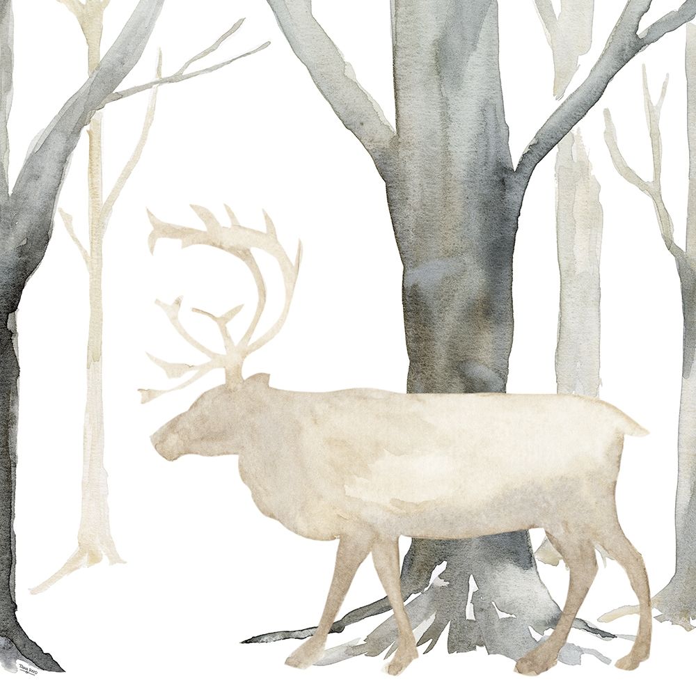 Winter Forest Elk art print by Tara Reed for $57.95 CAD