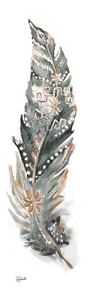 Tribal Feather Neutral Panel IV art print by Tre Sorelle Studios for $57.95 CAD