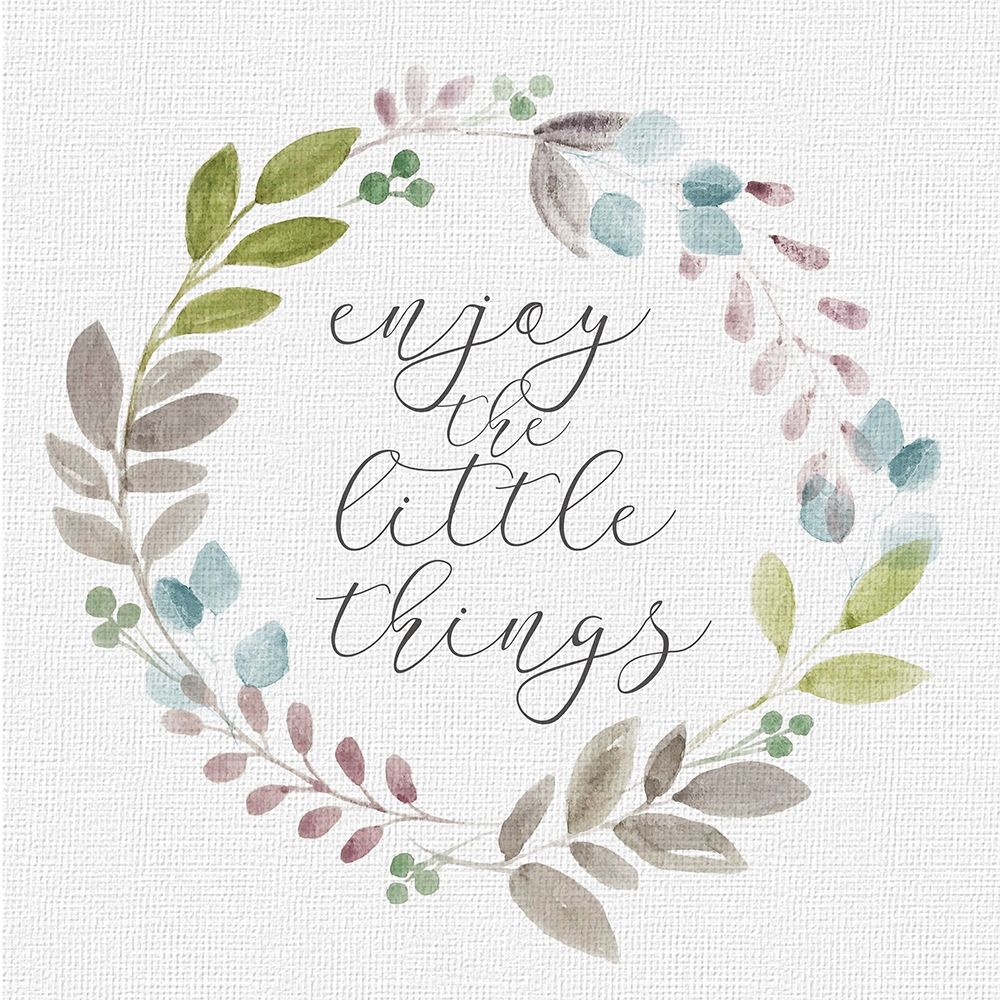 Botanical Wreath Enjoy little things art print by h.artworks for $57.95 CAD