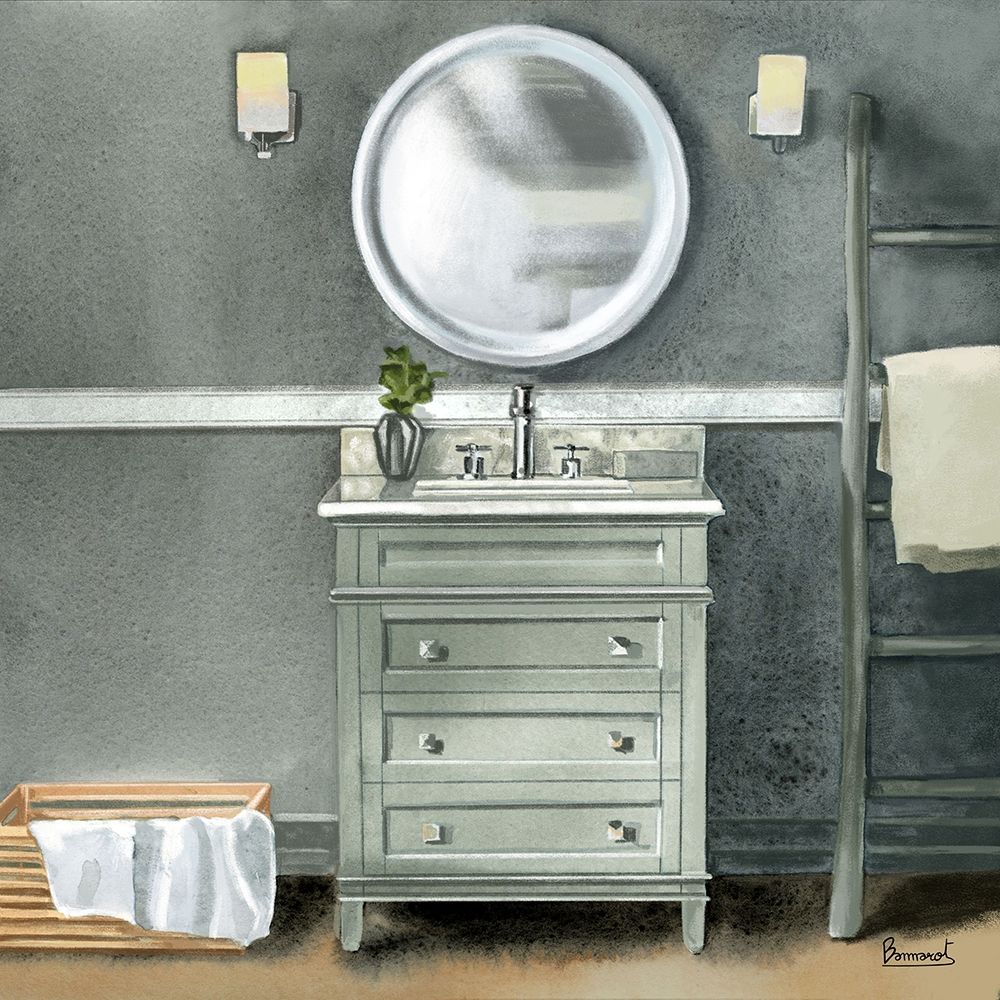 Smoky Gray Bath II art print by Bannarot for $57.95 CAD