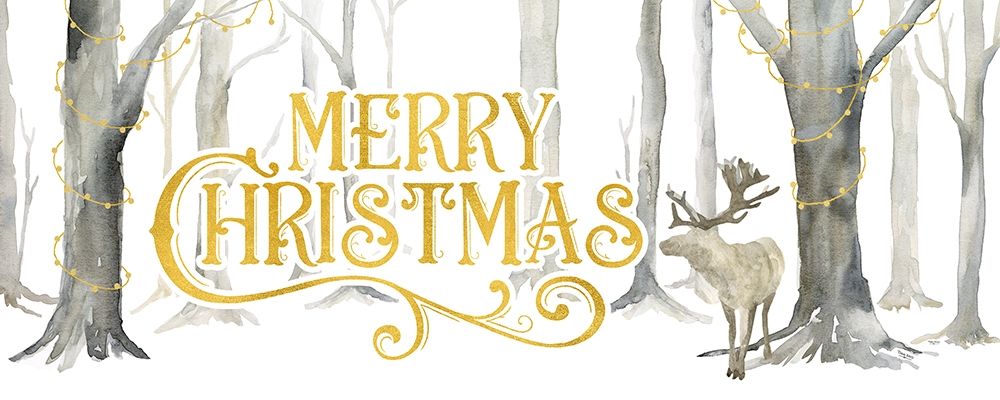 Christmas Forest panel I-Merry Christmas art print by Tara Reed for $57.95 CAD