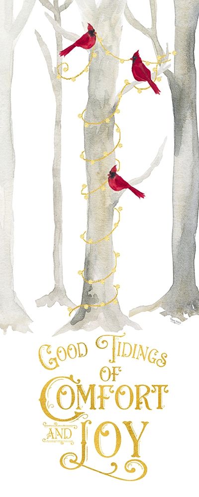 Christmas Forest panel III-Comfort and Joy art print by Tara Reed for $57.95 CAD