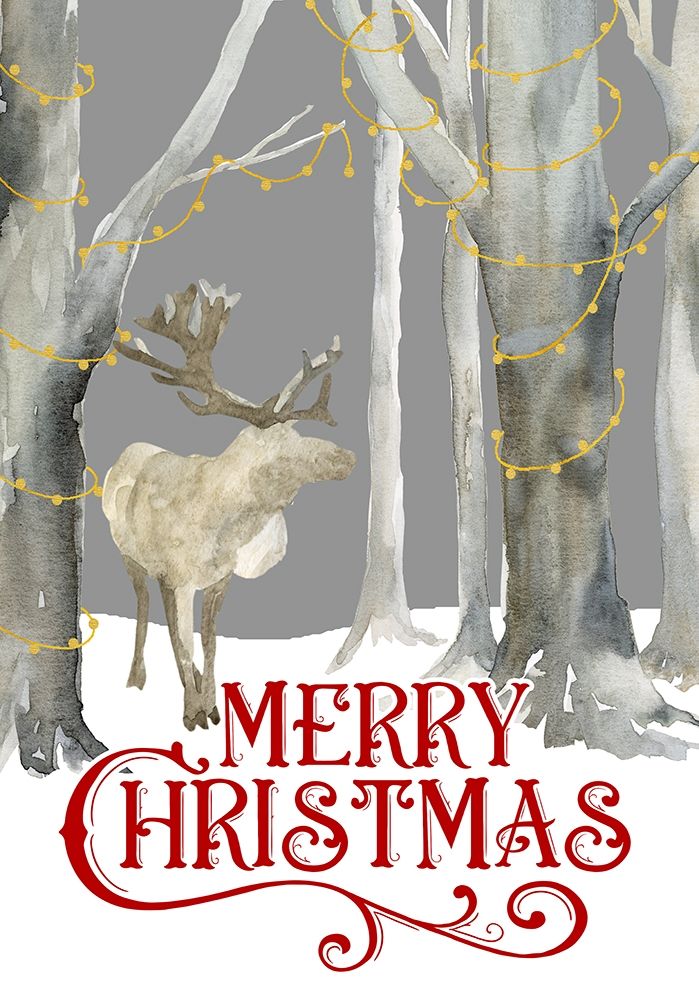 Christmas Forest portrait I-Merry Christmas art print by Tara Reed for $57.95 CAD