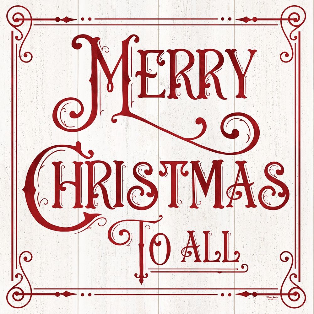 Vintage Christmas Signs IV-Merry Christmas art print by Tara Reed for $57.95 CAD