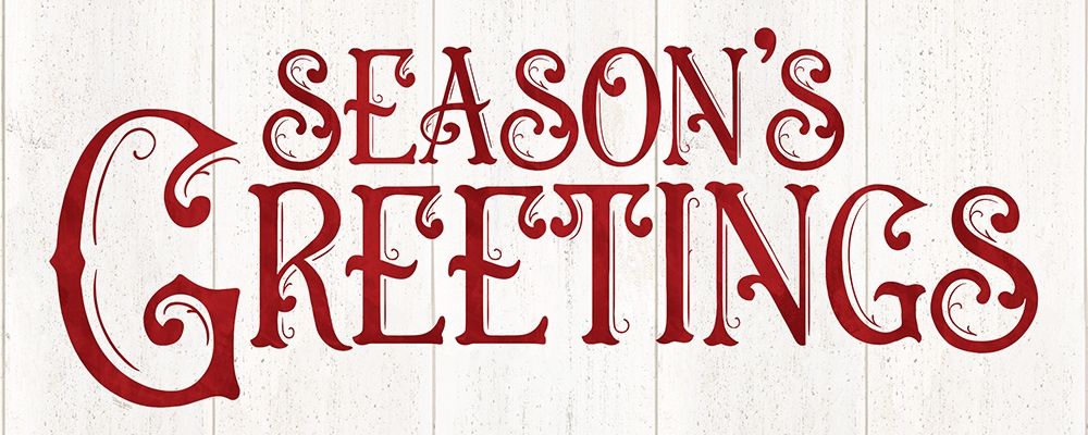 Vintage Christmas Signs panel II-Seasons Greetings art print by Tara Reed for $57.95 CAD