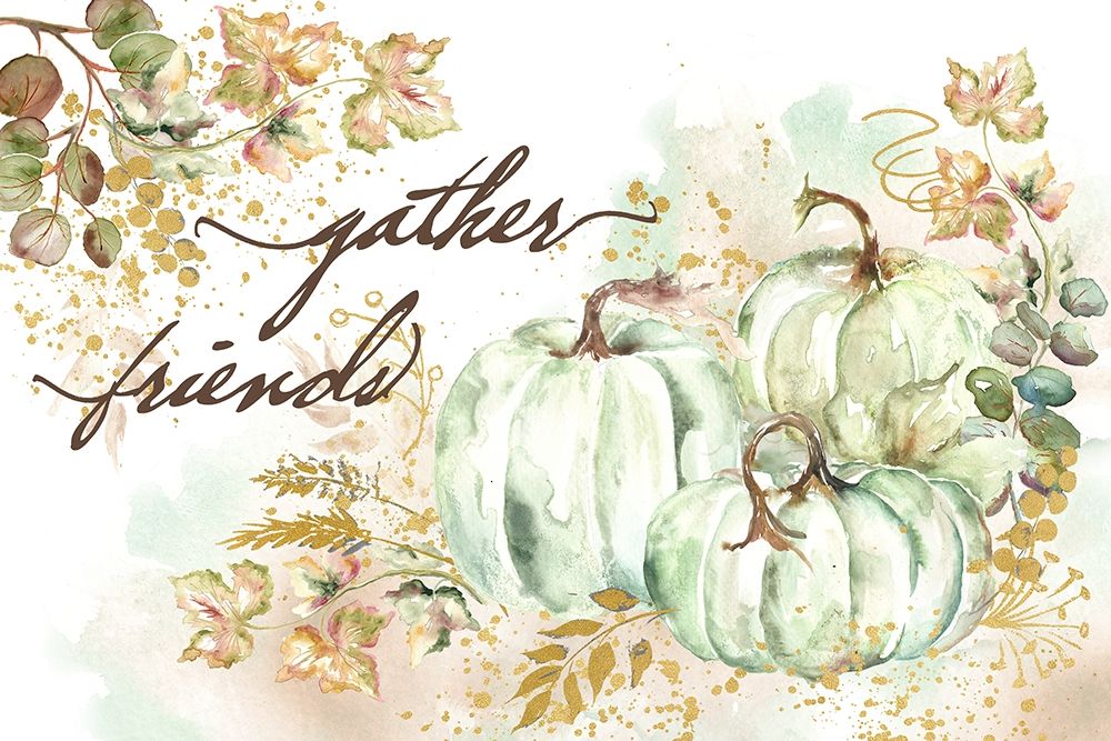 Ghost Pumpkin Harvest landscape art print by Tre Sorelle Studios for $57.95 CAD