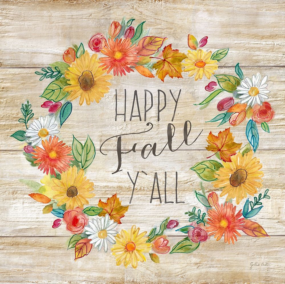 Happy Harvest III-Wreath art print by Cynthia Coulter for $57.95 CAD