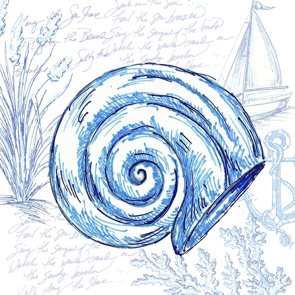Coastal Sketchbook-Nautilus art print by Tre Sorelle Studios for $57.95 CAD