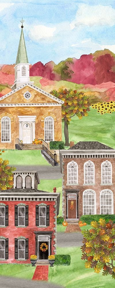 Harvest Village vertical II art print by Tara Reed for $57.95 CAD