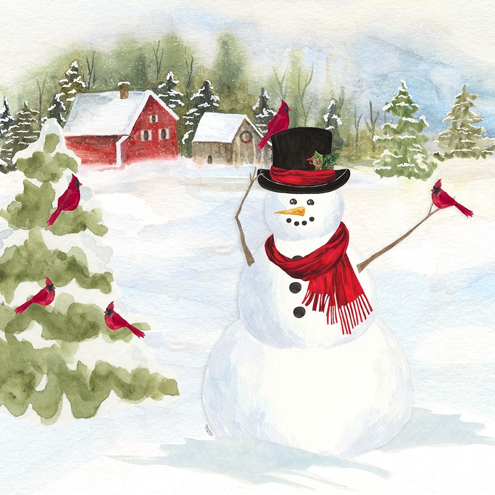 Snowman Christmas IV art print by Tara Reed for $57.95 CAD