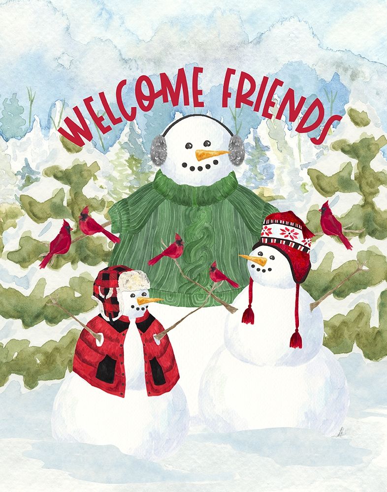 Snowman Christmas portrait II art print by Tara Reed for $57.95 CAD