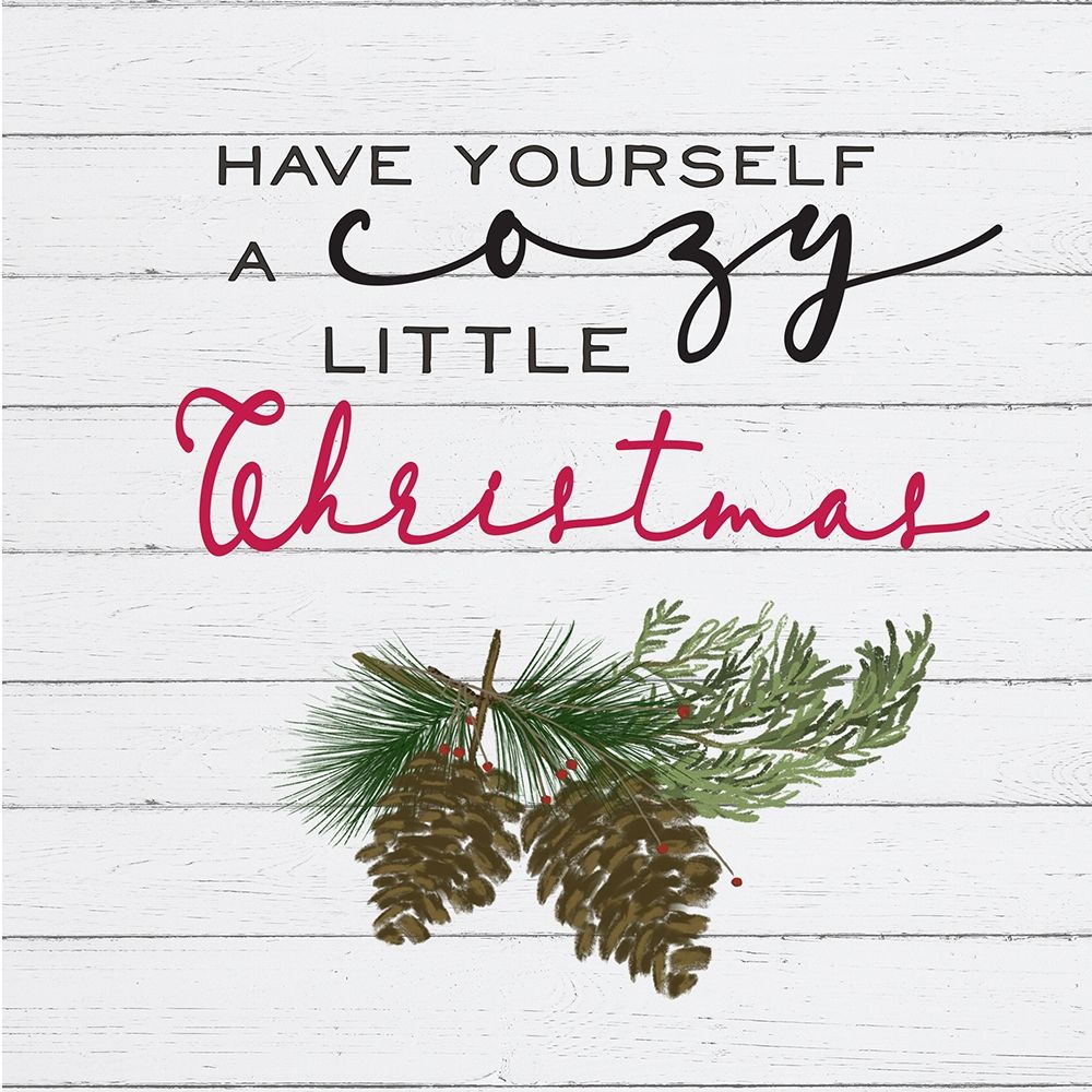 Cozy Christmas I-Pine cones art print by h.artworks for $57.95 CAD