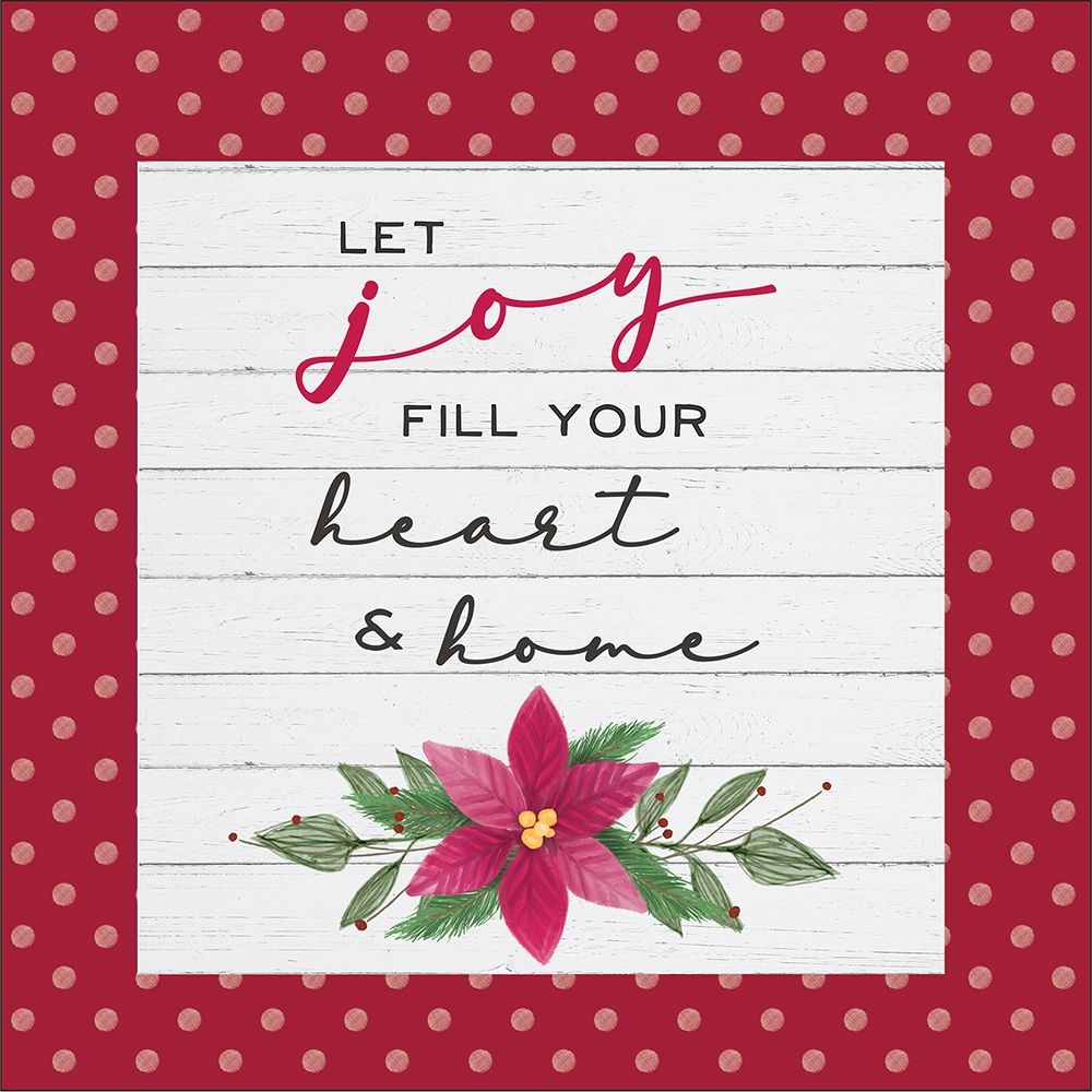 Cozy Christmas Dots II-Poinsettia art print by h.artworks for $57.95 CAD