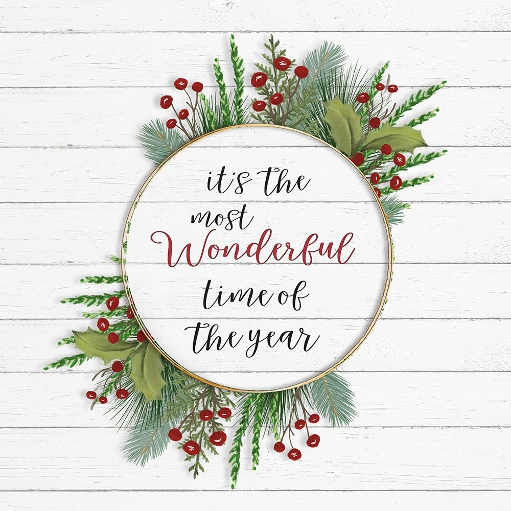 Cozy Christmas Wreath II art print by h.artworks for $57.95 CAD