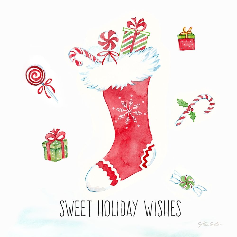 Vintage Holiday Cheer I art print by Cynthia Coulter for $57.95 CAD