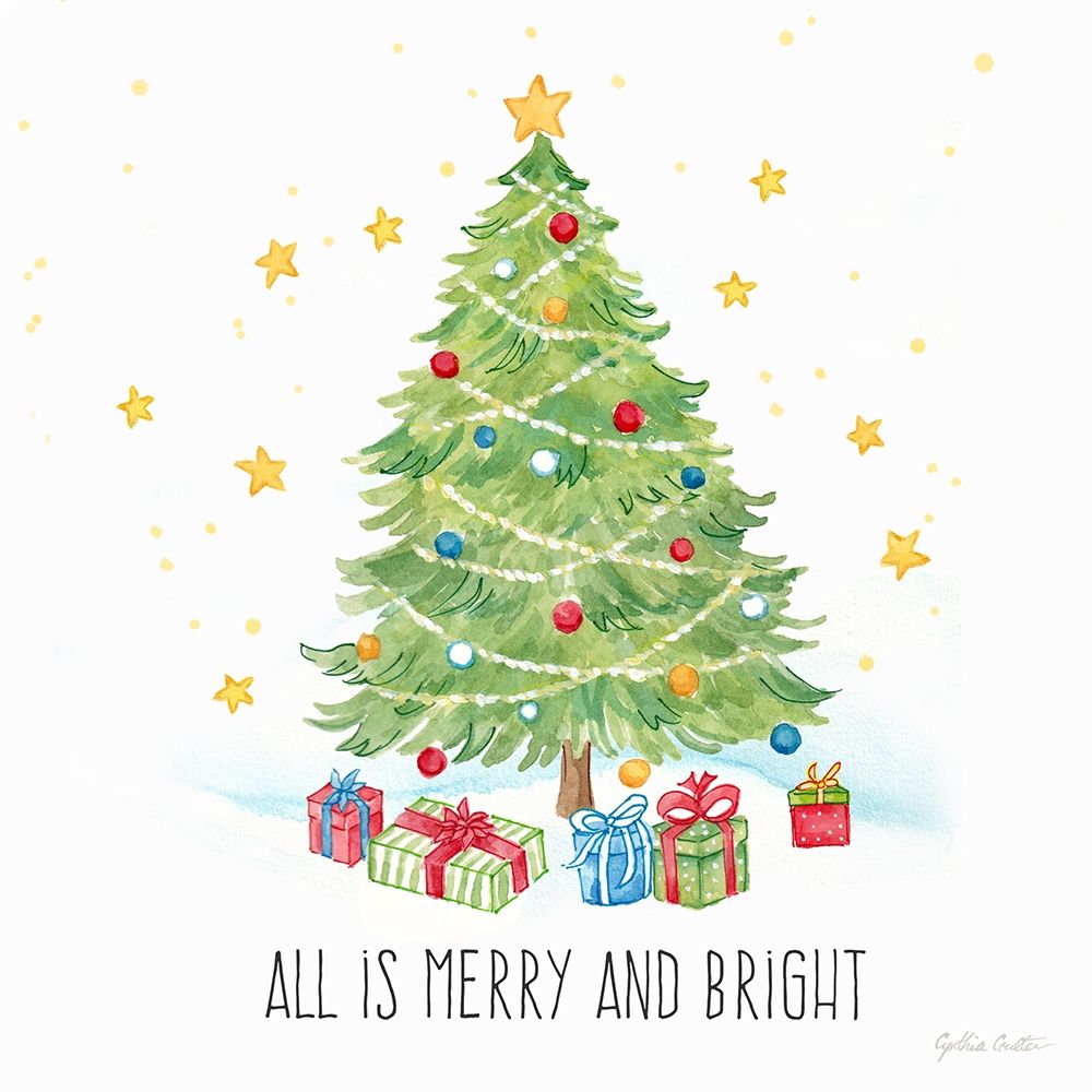 Vintage Holiday Cheer II art print by Cynthia Coulter for $57.95 CAD