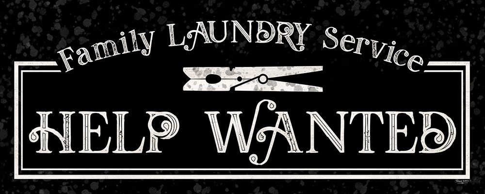 Laundry Room Humor panel black II-Help Wanted art print by Tara Reed for $57.95 CAD