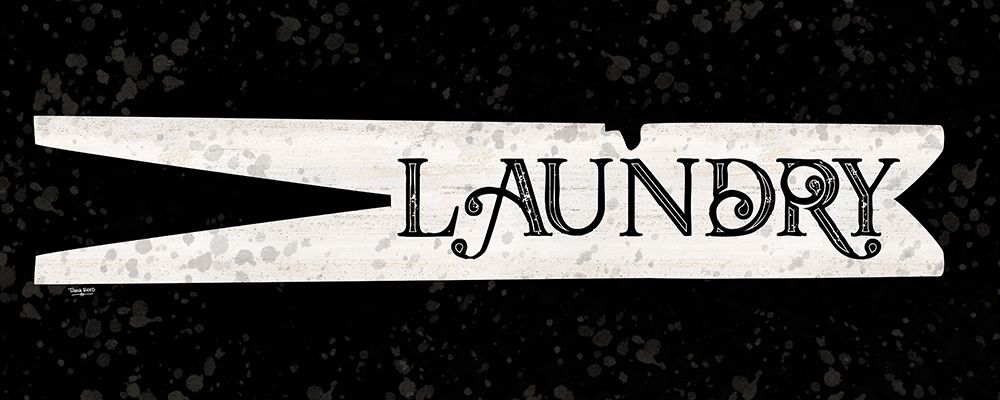 Laundry Room Humor panel black IV-Clothespin art print by Tara Reed for $57.95 CAD