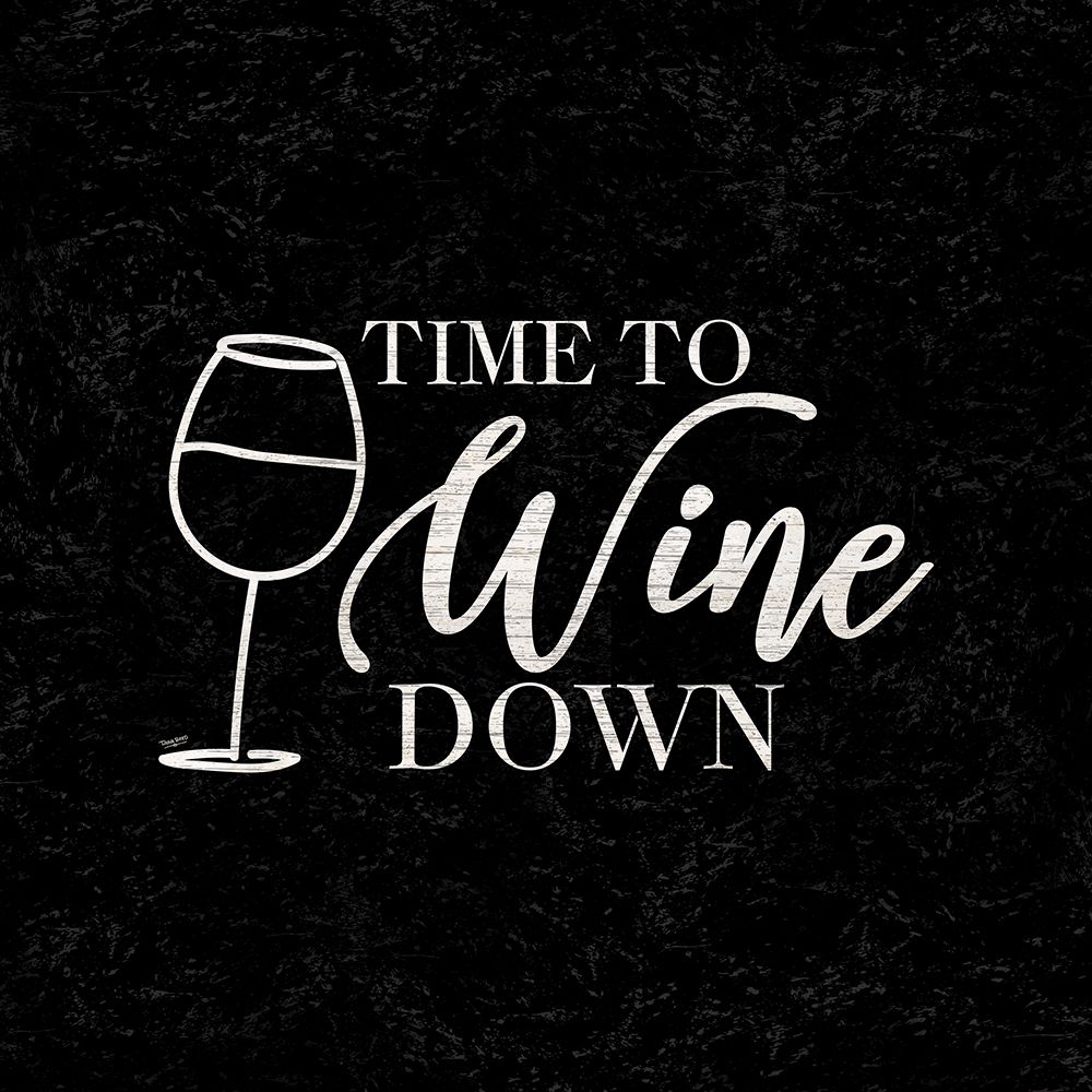 Wine Humor black IV-Wine Down art print by Tara Reed for $57.95 CAD