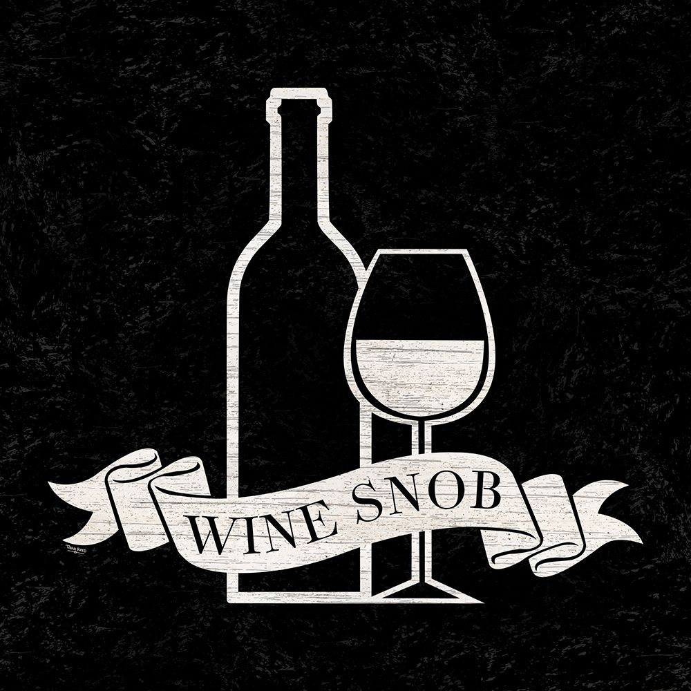 Wine Humor black V-Wine Snob art print by Tara Reed for $57.95 CAD