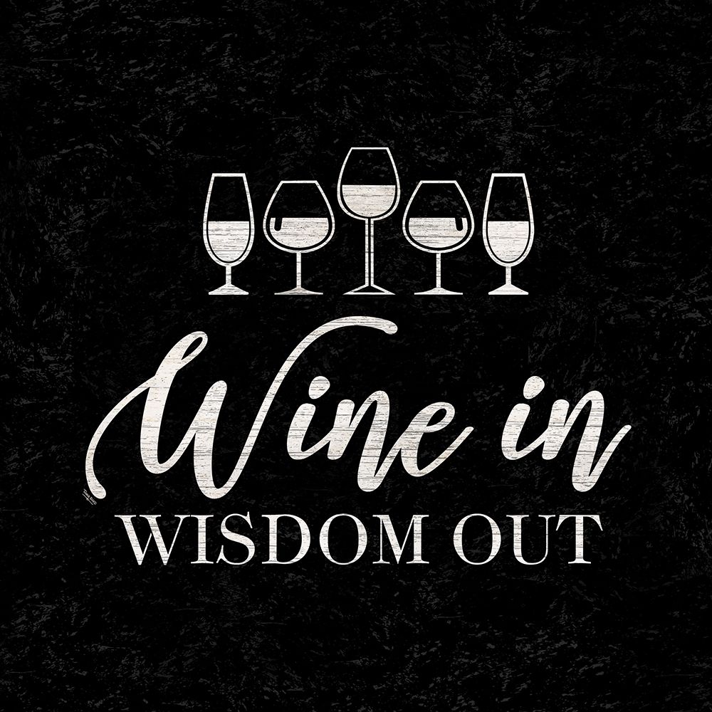 Wine Humor black VI-Wisdom Out art print by Tara Reed for $57.95 CAD
