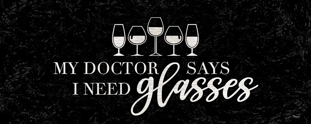Wine Humor panel black I-Need Glasses art print by Tara Reed for $57.95 CAD