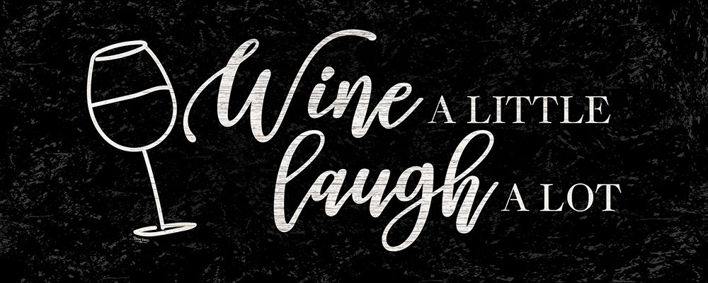 Wine Humor panel black II-Wine a Little art print by Tara Reed for $57.95 CAD
