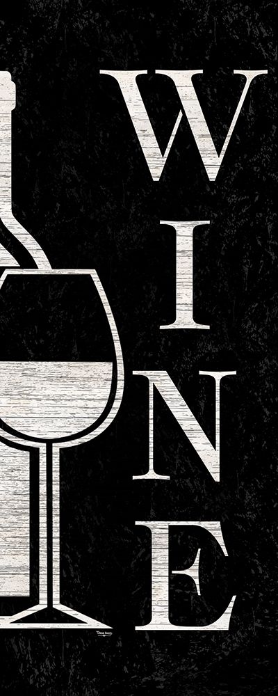 Wine Humor vertical black III-Wine art print by Tara Reed for $57.95 CAD