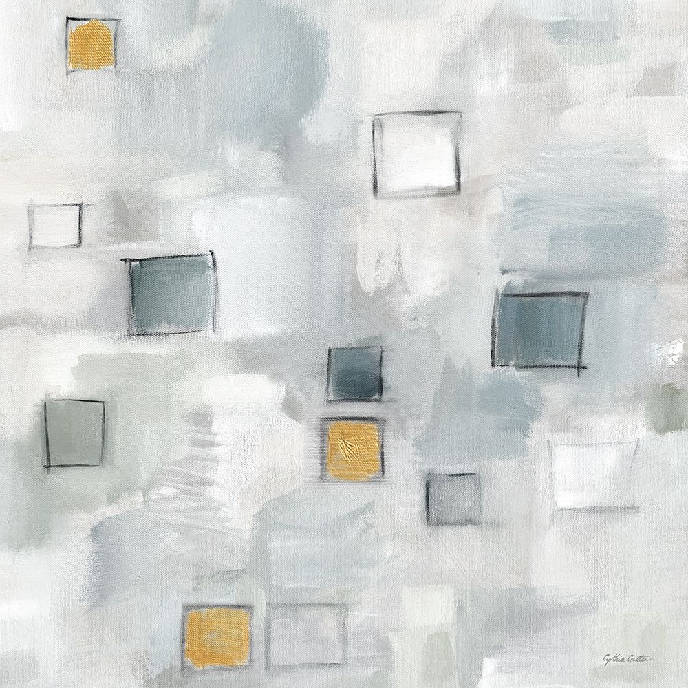 Grid Ensemble Neutral with Gold I art print by Cynthia Coulter for $57.95 CAD