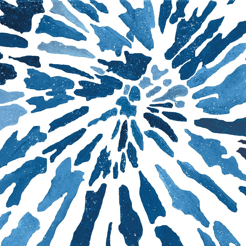 Blue Floral Burst II art print by Lee C for $57.95 CAD