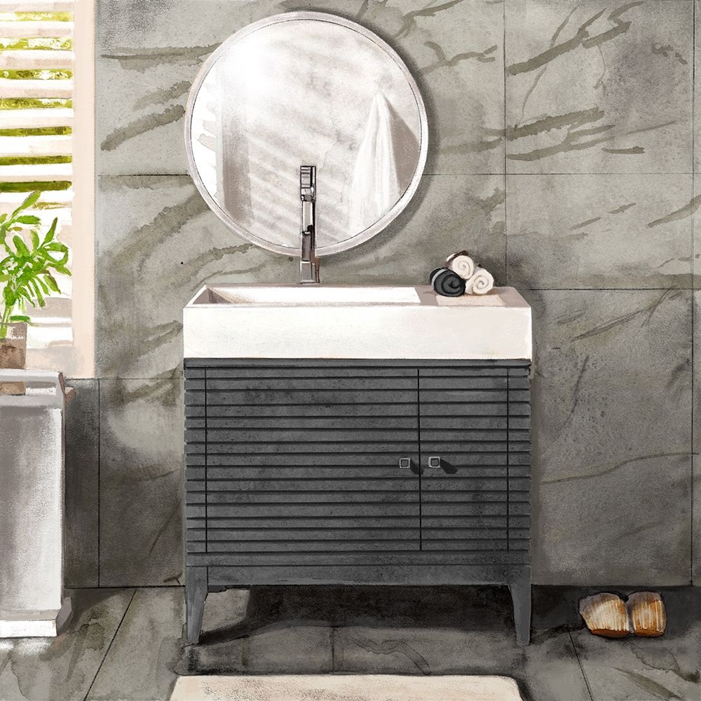 Marble Bath II black and white art print by Bannarot for $57.95 CAD