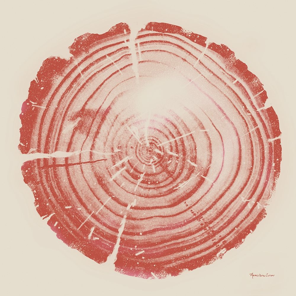 Tree Trunk peach on cream art print by Marie-Elaine Cusson for $57.95 CAD