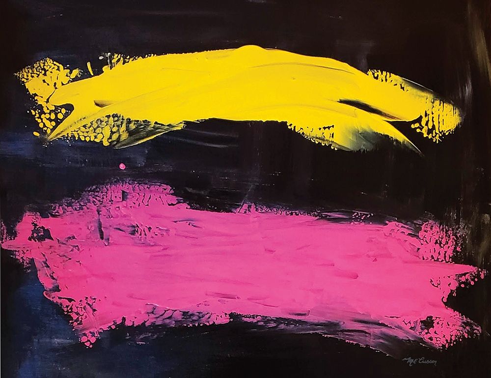 Bright Abstract landscape art print by Marie-Elaine Cusson for $57.95 CAD