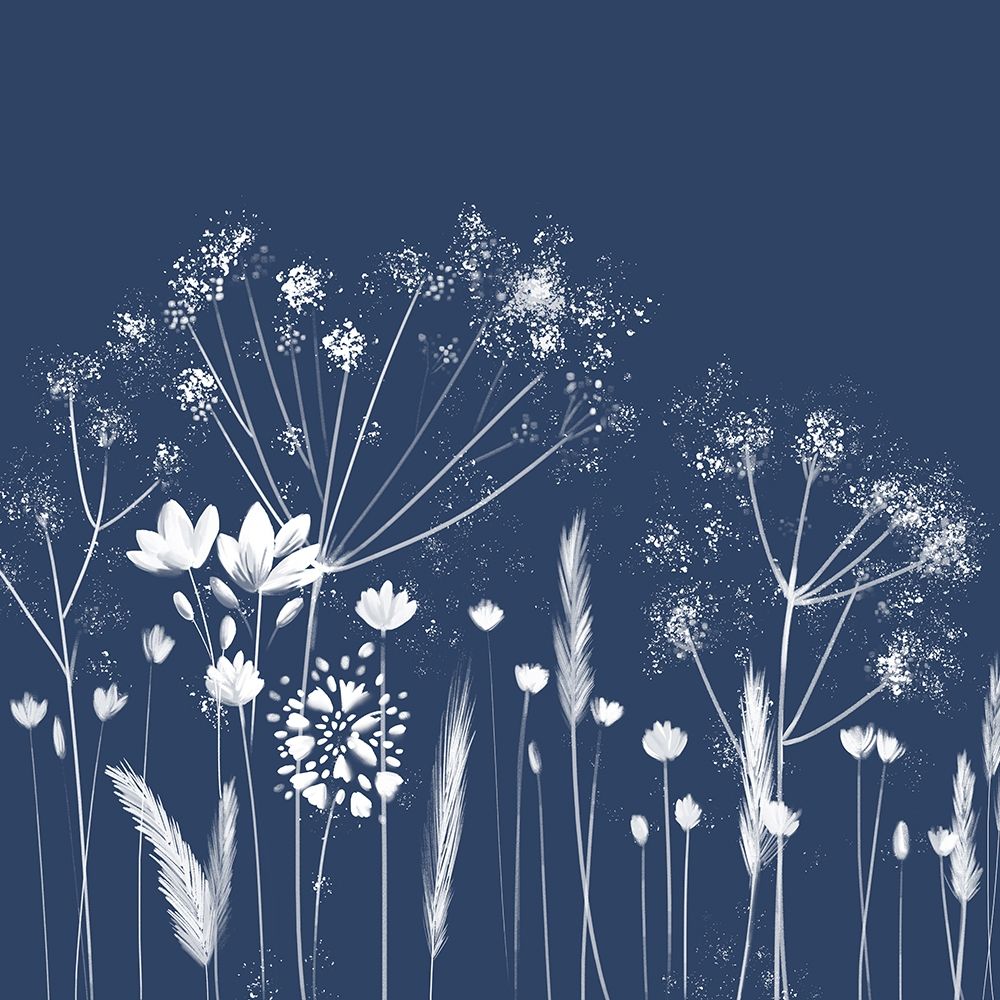 Indigo Flowers I art print by Northern Lights for $57.95 CAD
