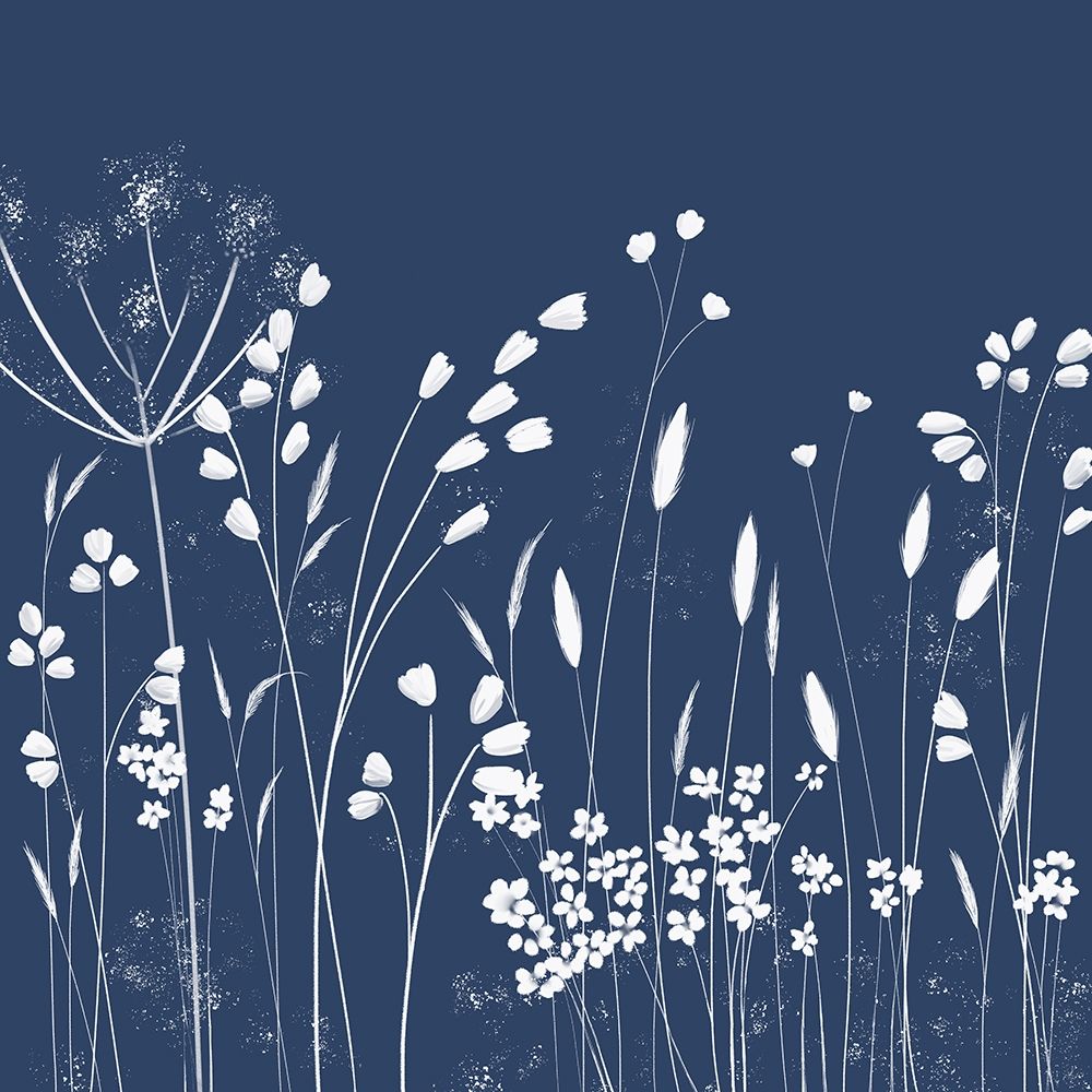 Indigo Flowers II art print by Northern Lights for $57.95 CAD