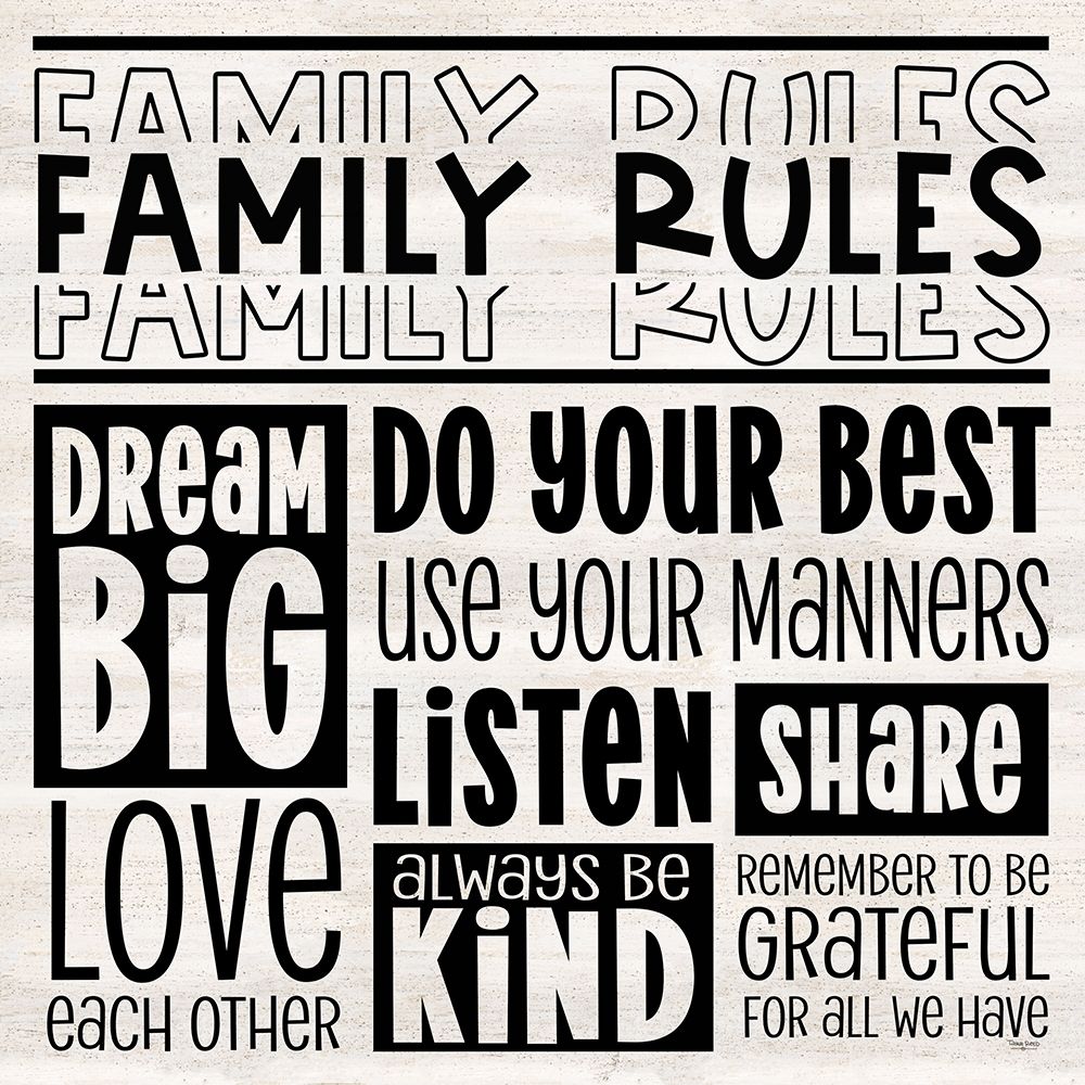 Family Rules I art print by Tara Reed for $57.95 CAD