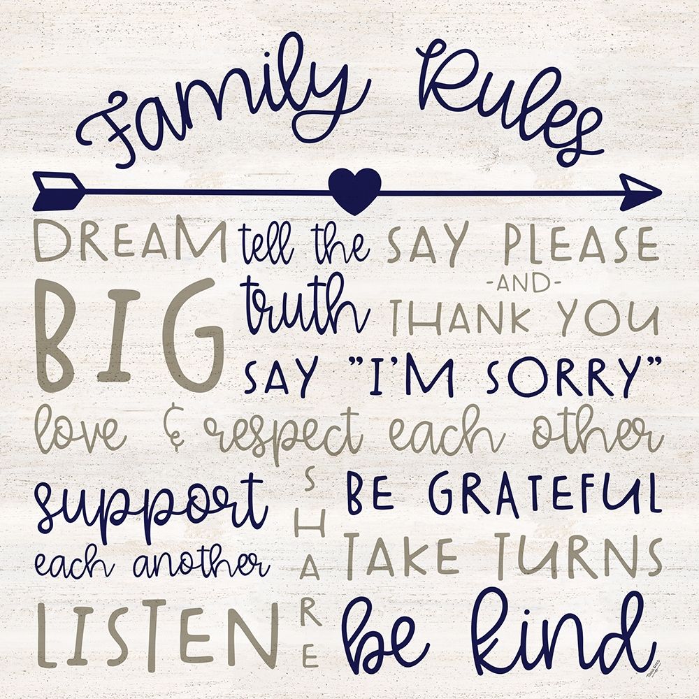 Family Rules III farmhouse art print by Tara Reed for $57.95 CAD