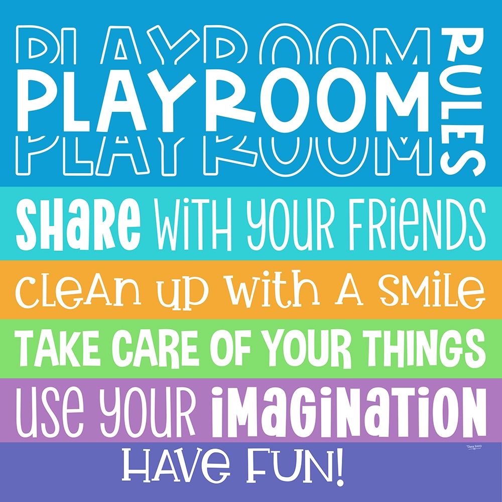 Playroom Rules I art print by Tara Reed for $57.95 CAD