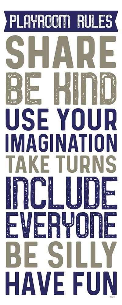 Playroom Rules vertical art print by Tara Reed for $57.95 CAD