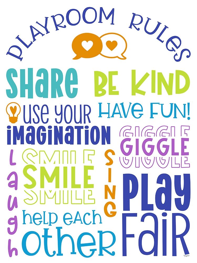 Playroom Rules portrait art print by Tara Reed for $57.95 CAD