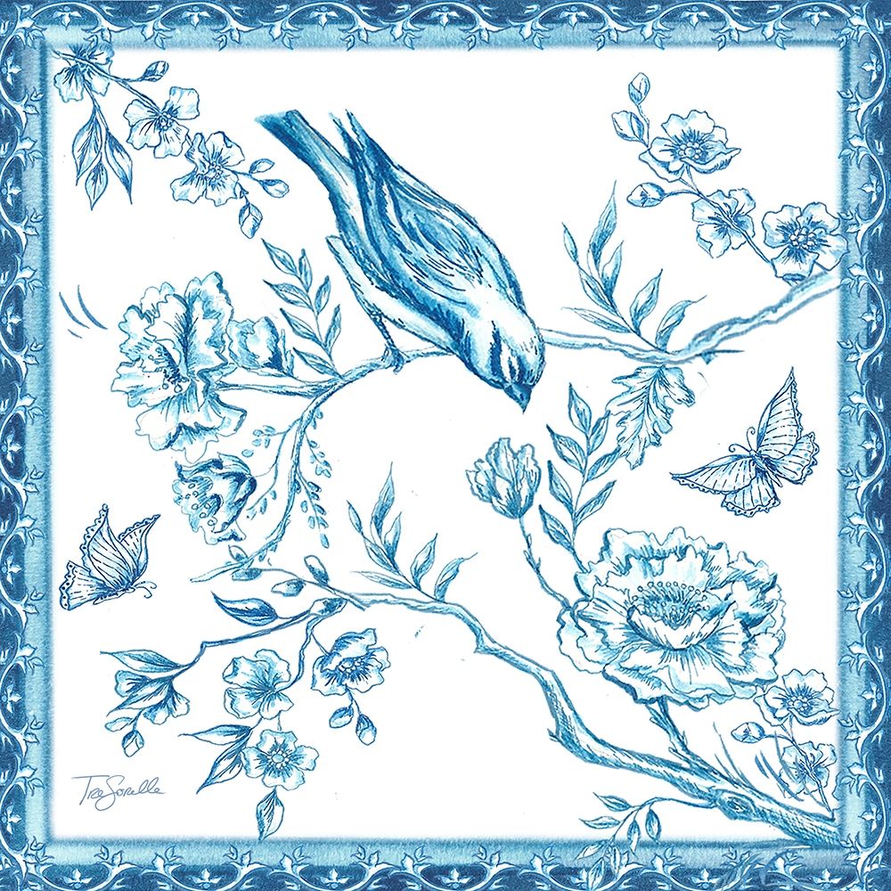 Chinoiserie Tile I art print by Tre Sorelle Studios for $57.95 CAD