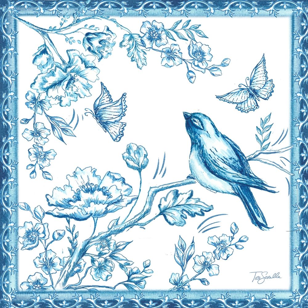 Chinoiserie Tile II art print by Tre Sorelle Studios for $57.95 CAD