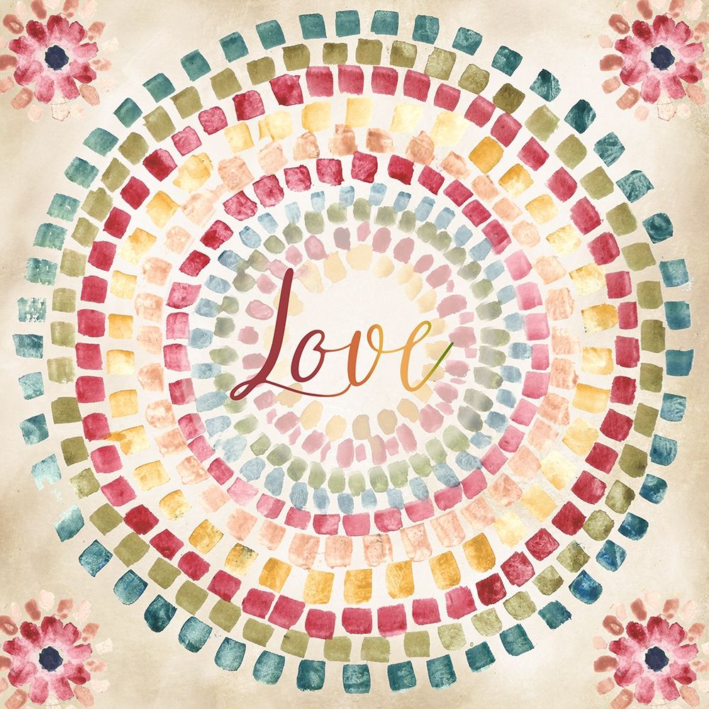 Mosaic Rainbow round III art print by Tre Sorelle Studios for $57.95 CAD
