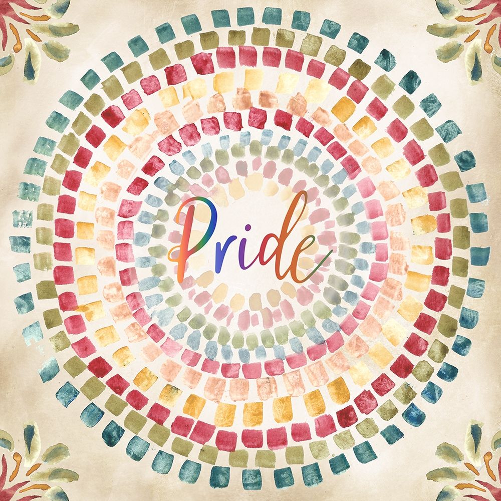 Mosaic Rainbow round IV art print by Tre Sorelle Studios for $57.95 CAD