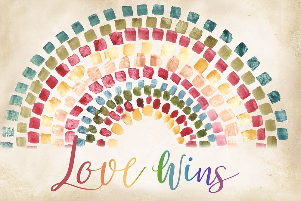 Mosaic Rainbow landscape art print by Tre Sorelle Studios for $57.95 CAD