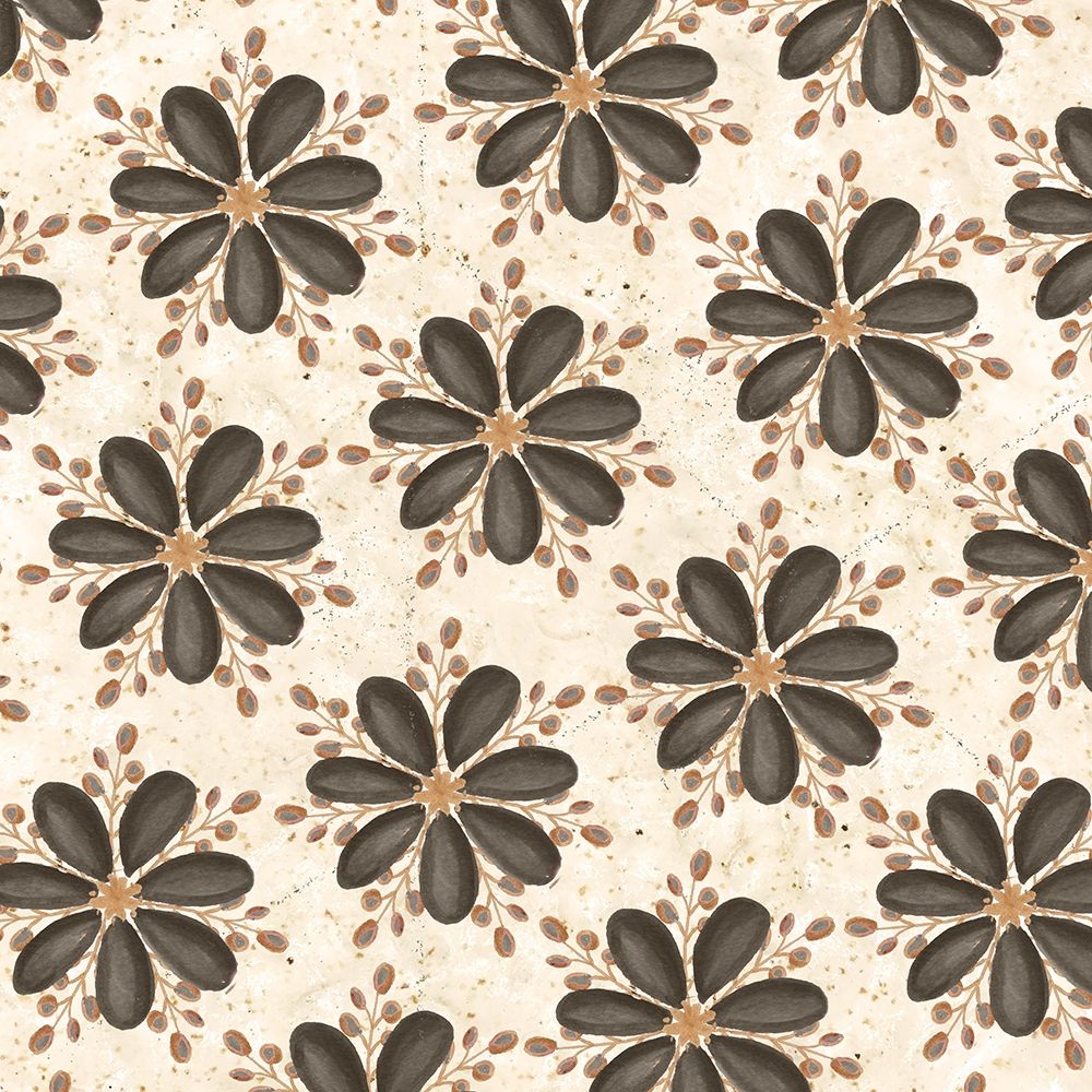 Warm Tribal Texture Floral Repeat art print by Tre Sorelle Studios for $57.95 CAD