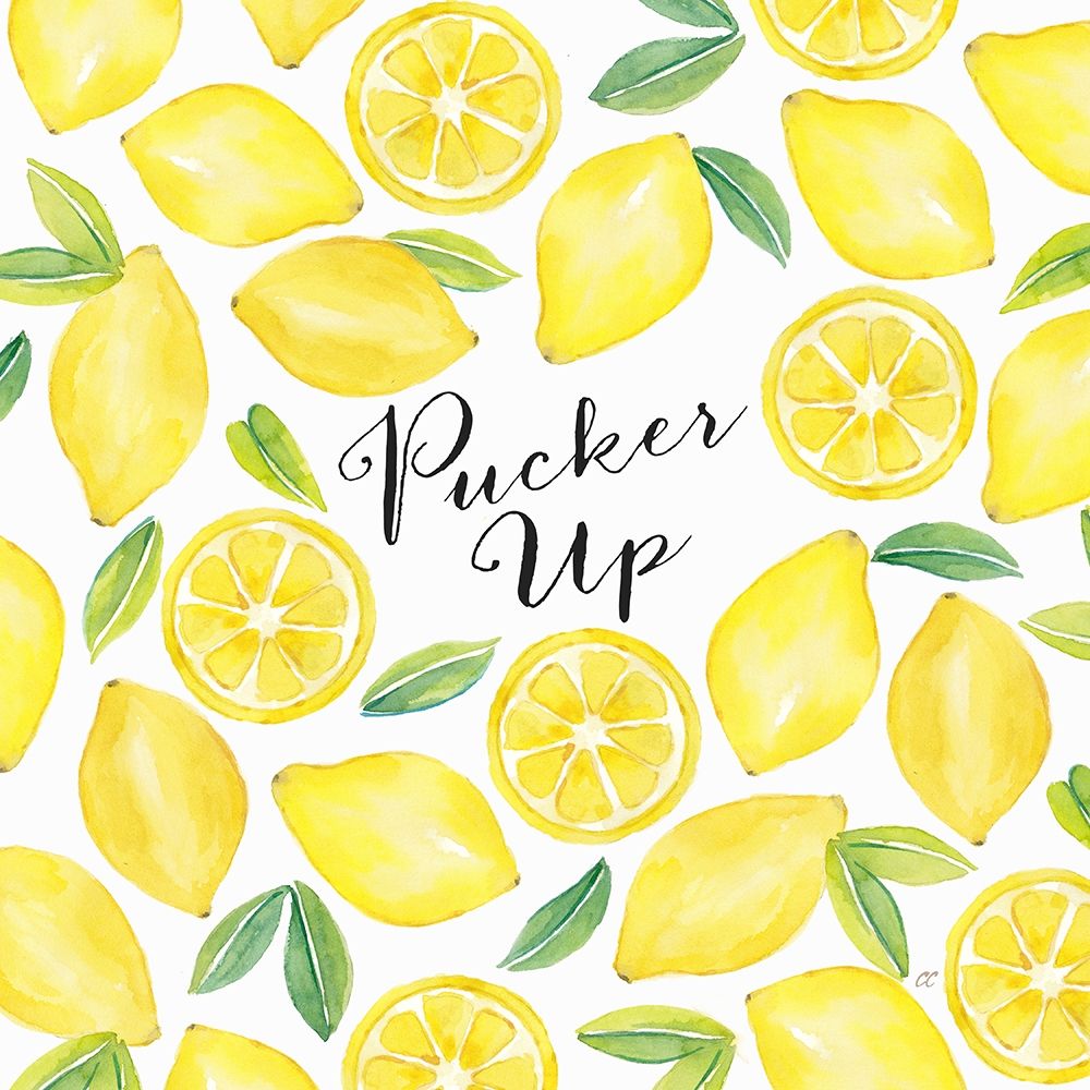 Fresh Fruit Sentiment V-Pucker Up art print by Cynthia Coulter for $57.95 CAD