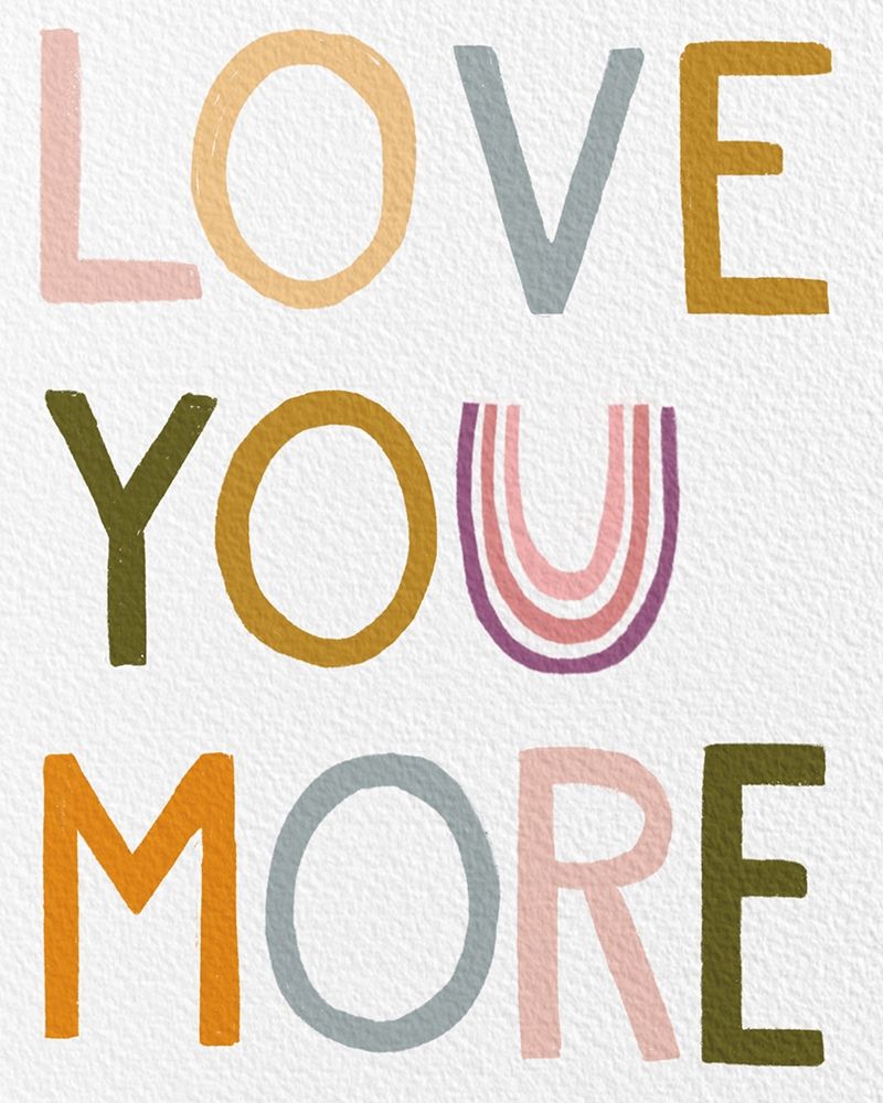 Rainbow Sentiment II-Love art print by HM Design for $57.95 CAD