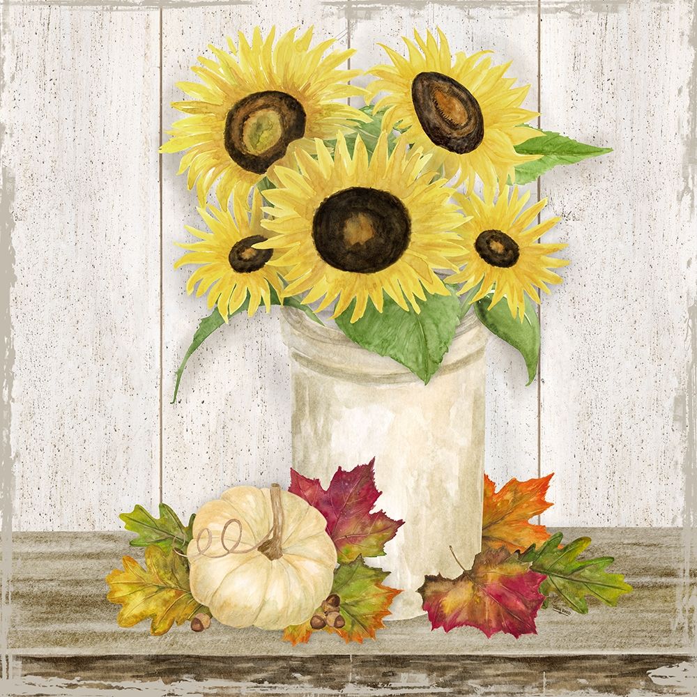 Fall Sunflowers III art print by Tara Reed for $57.95 CAD
